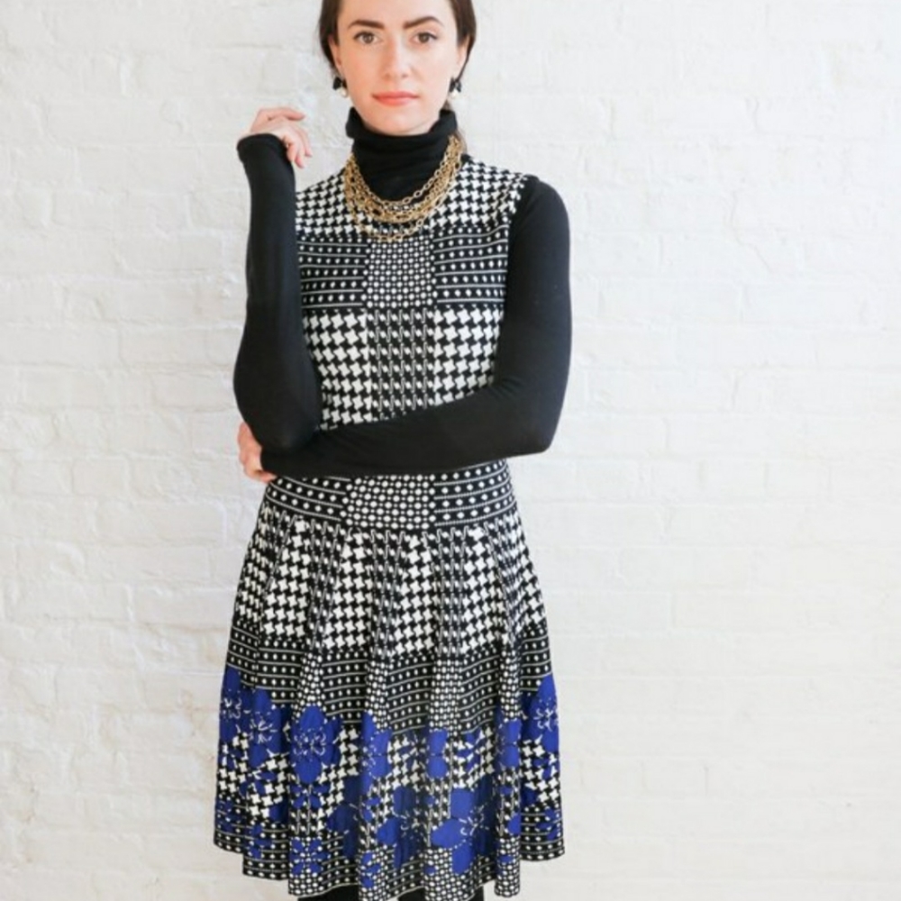 McQueen Black & White A line Dress